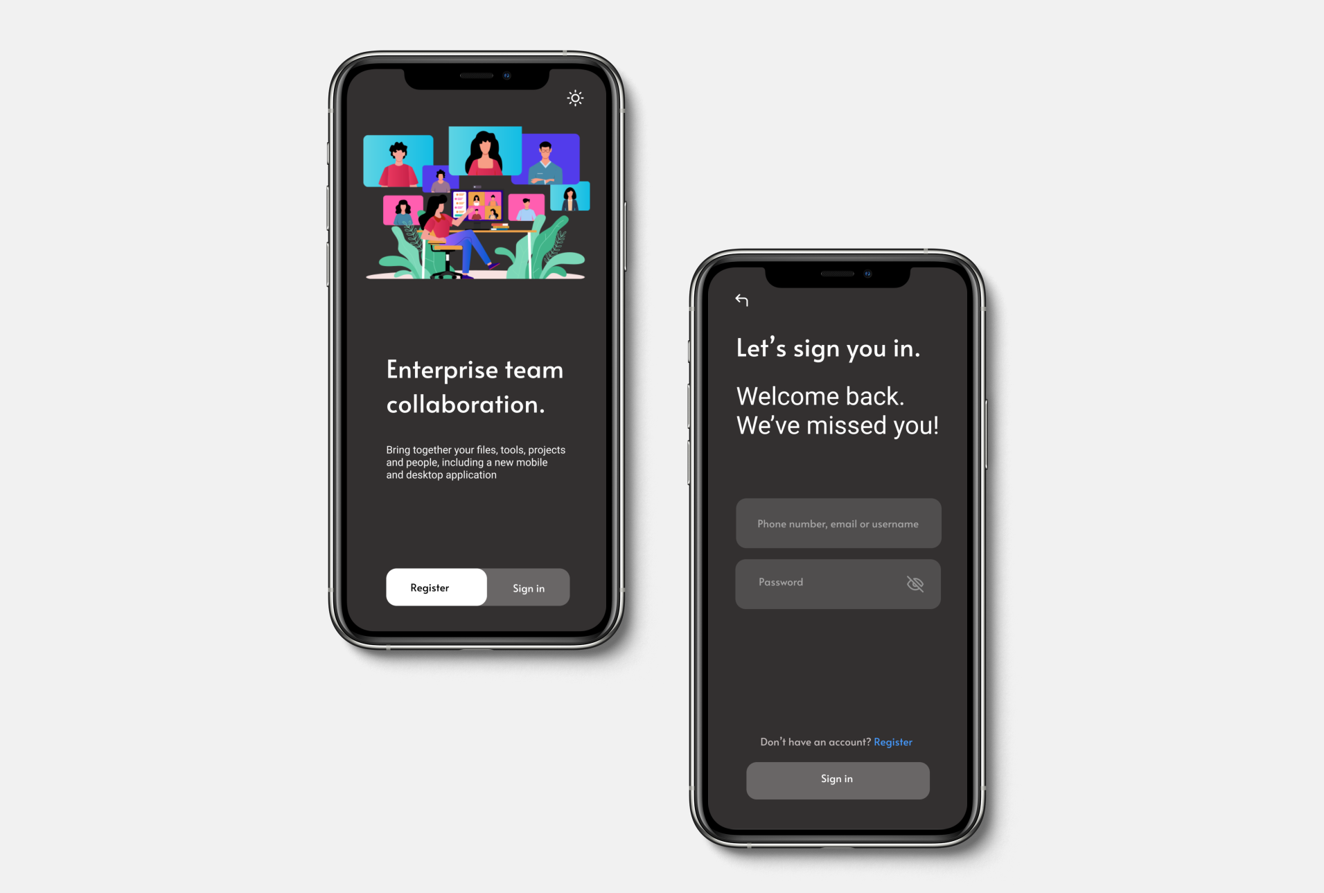 Team Light or Dark? app design ui ux