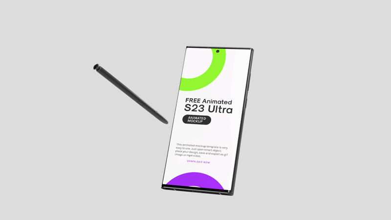 FREE Animated S23 Ultra Smartphone Mockup animated animated mockup animated s23 ultra animated smartphone mockup app app preview clean device display free freeibe mockup motion graphics photo realistic presentation psd s23 ultra smartphone mockup template ui preview