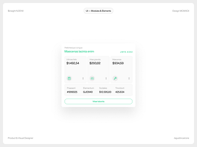 UI Component — $N.0014/ app atomic design button card component dashboard design system interface mobile module ui user web website