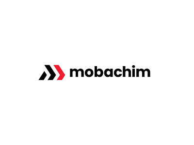 Mobachim - Logo Design arrows branding clean design distribution forward graphic design letter m logo