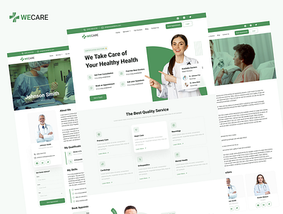 Healthcare Medical Web UI Kit clean doctor elegant healtcare website health hospital landing page medical website medicine minimal patients pharmacy premium service treatment ui website