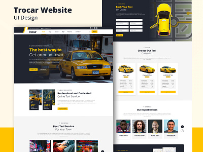 Trocar Website Landing Page Design bayajid branding car website design graphic design landing page taxi website trocar ui ui design ui ux design uiux ux website website design website uiux