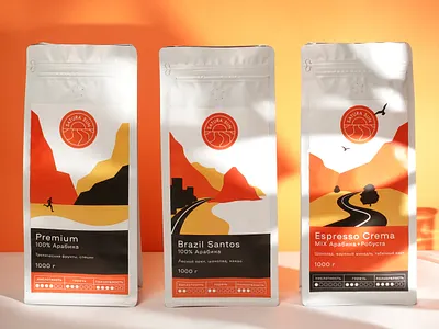 Coffee brand visual identity branding design graphic design illusration illustration logo package design vector
