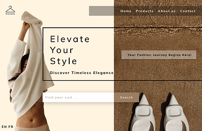 Elevate Project branding clothes e commerce graphic design illustration minimal minimalistic ui uiux user interface webdesign