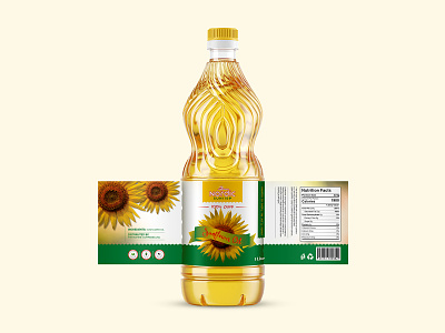 Sunflower Oil Label Design design graphic design illustration label label and box design label packaging labeldesign labels package design packagedesign packages sunflower oil sunflower seeds
