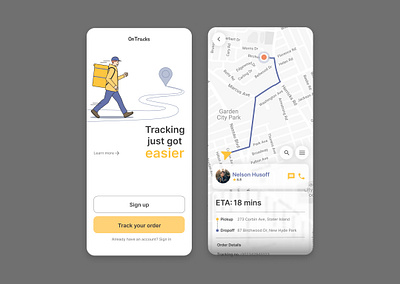 Daily UI Challenge - #020 dailyui dailyuichallenge delivery tracking app location tracker order tracking app ui ui design uichallenge