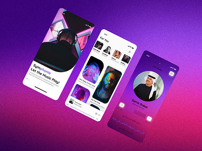 Symphonia | UX/UI Music App Design app branding design ios logo mobile app music typography ui ux