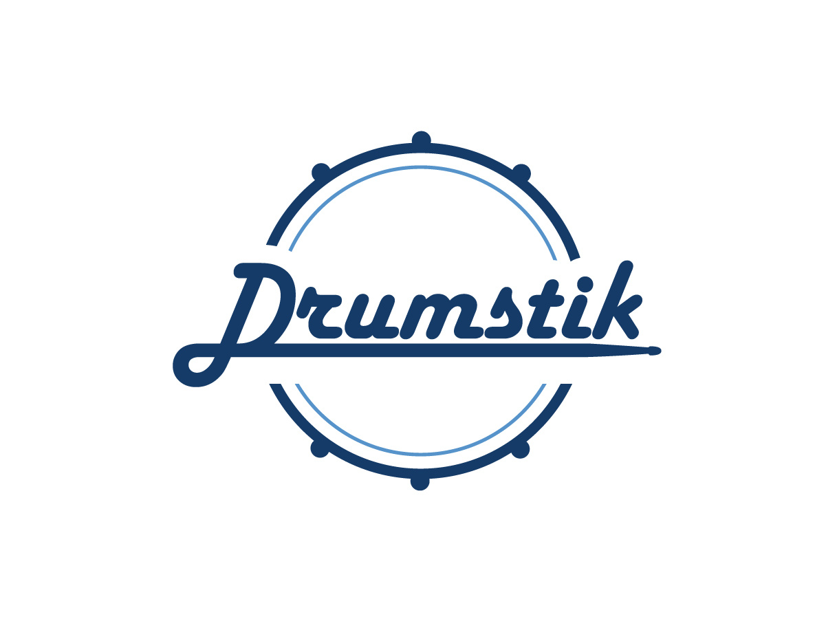 Logo Drumstick band battery branding drum drumstik logo vector