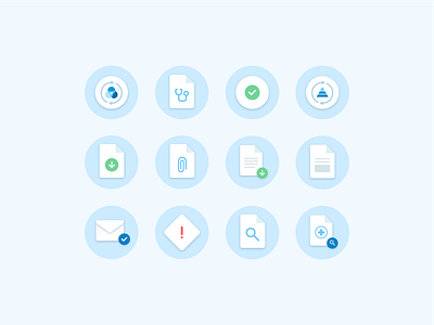 WIP app branding clinical design download empty states envelope evidence files graphic design healthcare icon iconography icons illustration medical paper clip pictogram stehoscope ui