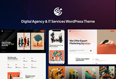 Inset - Digital Agency & IT Services WordPress Theme blog business design illustration ui web design webdesign wordpress wordpress theme wordpress themes