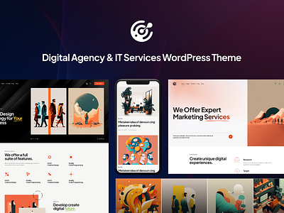 Inset - Digital Agency & IT Services WordPress Theme blog business design illustration ui web design webdesign wordpress wordpress theme wordpress themes