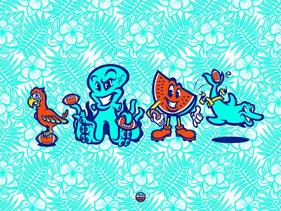 Beach Flag Cup characters 2023 beach flag football branding character character design dolphin flag football graphic design hungary illustration logo logo design mascot mascot design mascot logo octopus parrot sports design sports logo vector watermelon