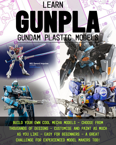 Learn Gunpla Social Media Post graphic design social media