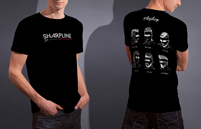 Stay Sharp Team T Shirt barber shop haircut scratchboard t shirt design