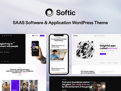 Softic - SAAS Software & Application WordPress Theme business design ui web design webdesign wordpress wordpress theme wordpress themes