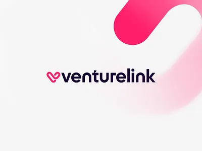 Venturelink Branding, visual identity, corporate brand design brand identity branding business logo colorful logo corporate identity corporate logo custom typography design graphic design letter v link logo logo logo creation logofolio minimal logo pink pink color simple logo v logo