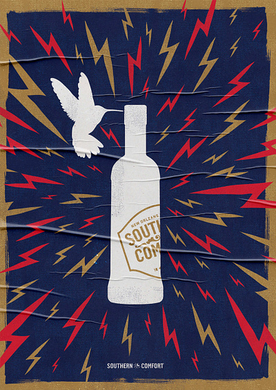 Southern Comfort - Poster ad advertising art art direction branding design graphic design illustration poster print southern comfort