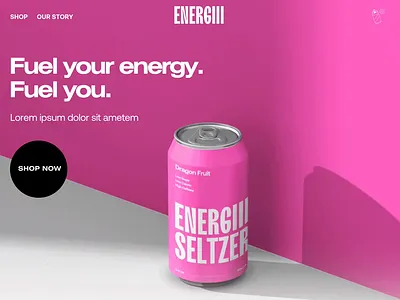 E-commerce Drink Brand Concept - ENERGIII animation branding design graphic design illustration logo motion graphics silv templates silv webflow templates ui ux web design web development webflow webflow templates