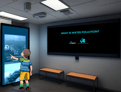 An animated journey with HONEST's educational startup after effects animation eco mindset graphic design green future honest illustration social good startup sustainability water pollution