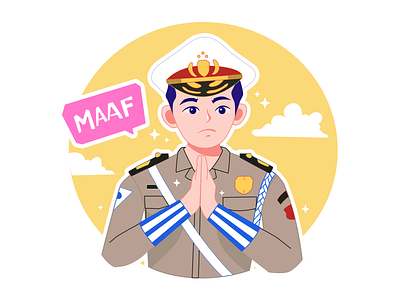 The Police Apologized apologized app branding creative design fun graphic design icon illustration illustrations logo police pose security sketch traffic ui uniform ux vektor