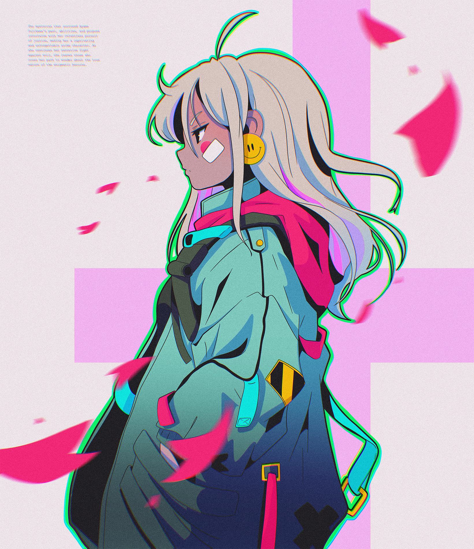 Ayame abstract anime design illustration ipad pro poster texture