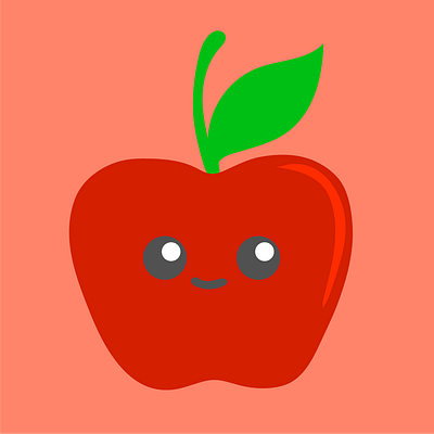 cute apple branding design flat design graphic design illustration logo vector