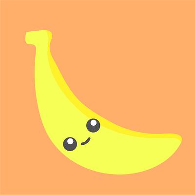 cute banana branding design flat design graphic design illustration logo vector