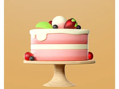 Cake 3d 3drender design graphic design icon