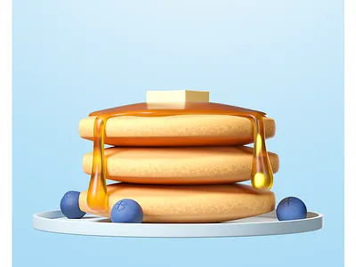 Pancake 3d 3drender design graphic design icon
