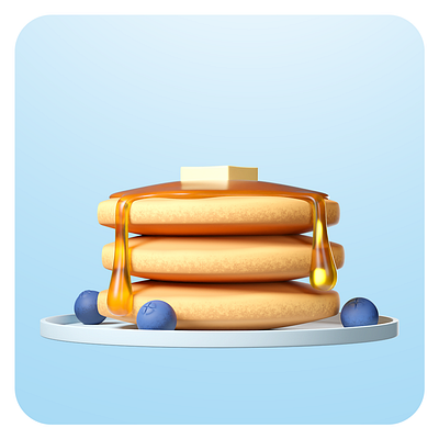 Pancake 3d 3drender design graphic design icon