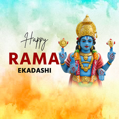 Rama Ekadashi ads post branding graphic design motion graphics