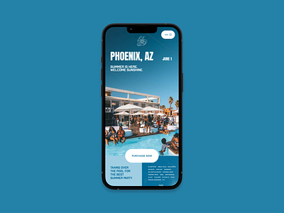 Summer Festival Series Mobile beach design event grid grid layout interface mobile mockup pool series summer tickets ui ux web design