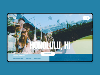 Summer Festival Series Concept 2 beach design desktop event grid grid layout interface mockup pool series summer ui ux web design