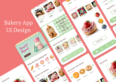 UI Concept Design of Bakery App app design graphic design illustration typography ui ux