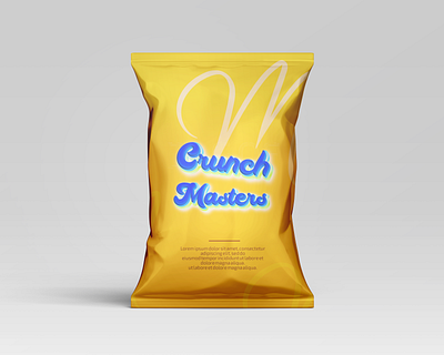 Crunch Masters: A Delectable Bag of Chips Design v1 design graphic design illustration packaging typography
