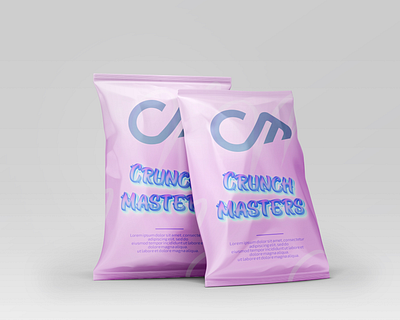 Crunch Masters: A Delectable Bag of Chips Design v2 branding design graphic design illustration package packaging typography