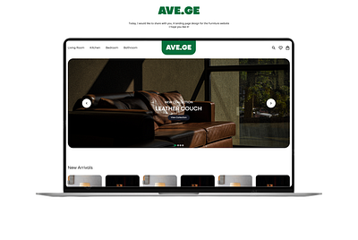 AVE.GE - Furniture Store Landing Page 3d animation app branding build design furniture graphic design illustration logo ui