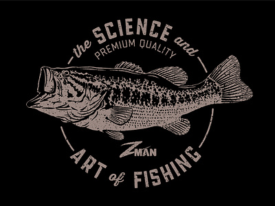 Science and Art of Fishing bass fishing graphic design illustration largemouth tee tee shirt