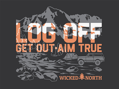 Log Off adventure graphic design illustration outdoor tee tee shirt