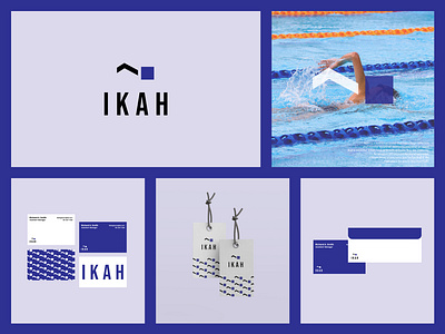 IKAH Swimwear Logo Design brand logo branding graphic design i logo logo logo design minimalist logo sportswear logo swimwear swimwear logo