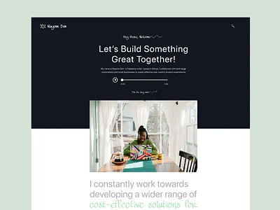 Nayomi Sim- Personal Website design illustration landing page personal website portfolio ui ux
