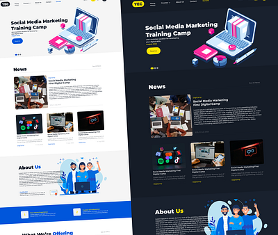 YEC - Landing Page 3d animation app branding build design graphic design illustration logo marketing social media ui ux