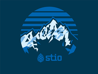 Snowcap Mountain graphic design illustration mountain snow tee tee shirt