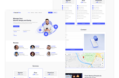 Social Vibe - Website figma landing page social media marketing ui design ux design webdesign website