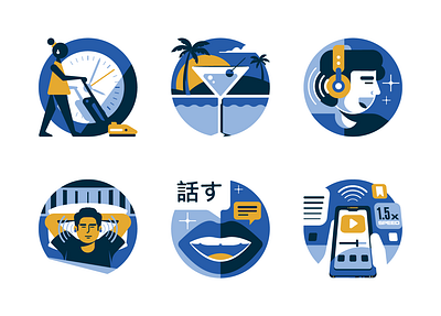 Six reasons to choose audiobooks (Which? Tech) audio book drink glass icon illustration talk