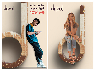 Drizul Desserts Social Media brand language branding graphic design social media design typography