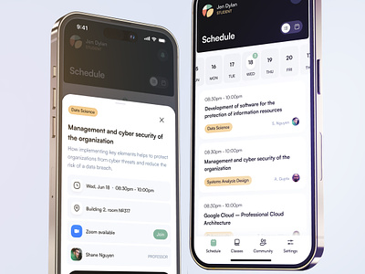 Student schedule app app calendar mobile schedule student ui