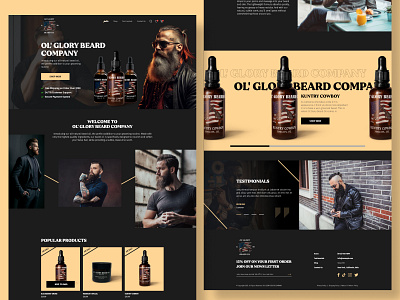 OL'GLORY BEARD COMPANY - WEB DESIGN branding custom logo design graphic design illustration logo ui ux vector web design web development website website design website development wordpress