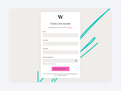 #Daily UI #001 Sign Up Page ui