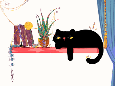 06 “Black cat” children illustration illustration procreate